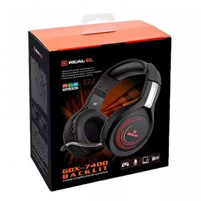 Наушники REAL-EL GDX-7400 Backlit black - 10 Наушники REAL-EL GDX-7400 Backlit black - 10