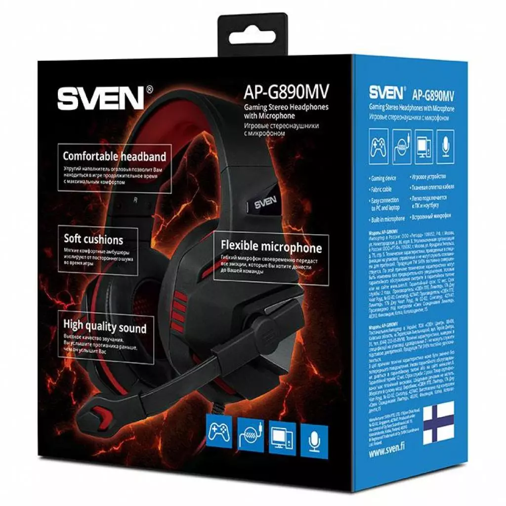 Наушники Sven AP-G890MV black-red - 3 Наушники Sven AP-G890MV black-red - 3