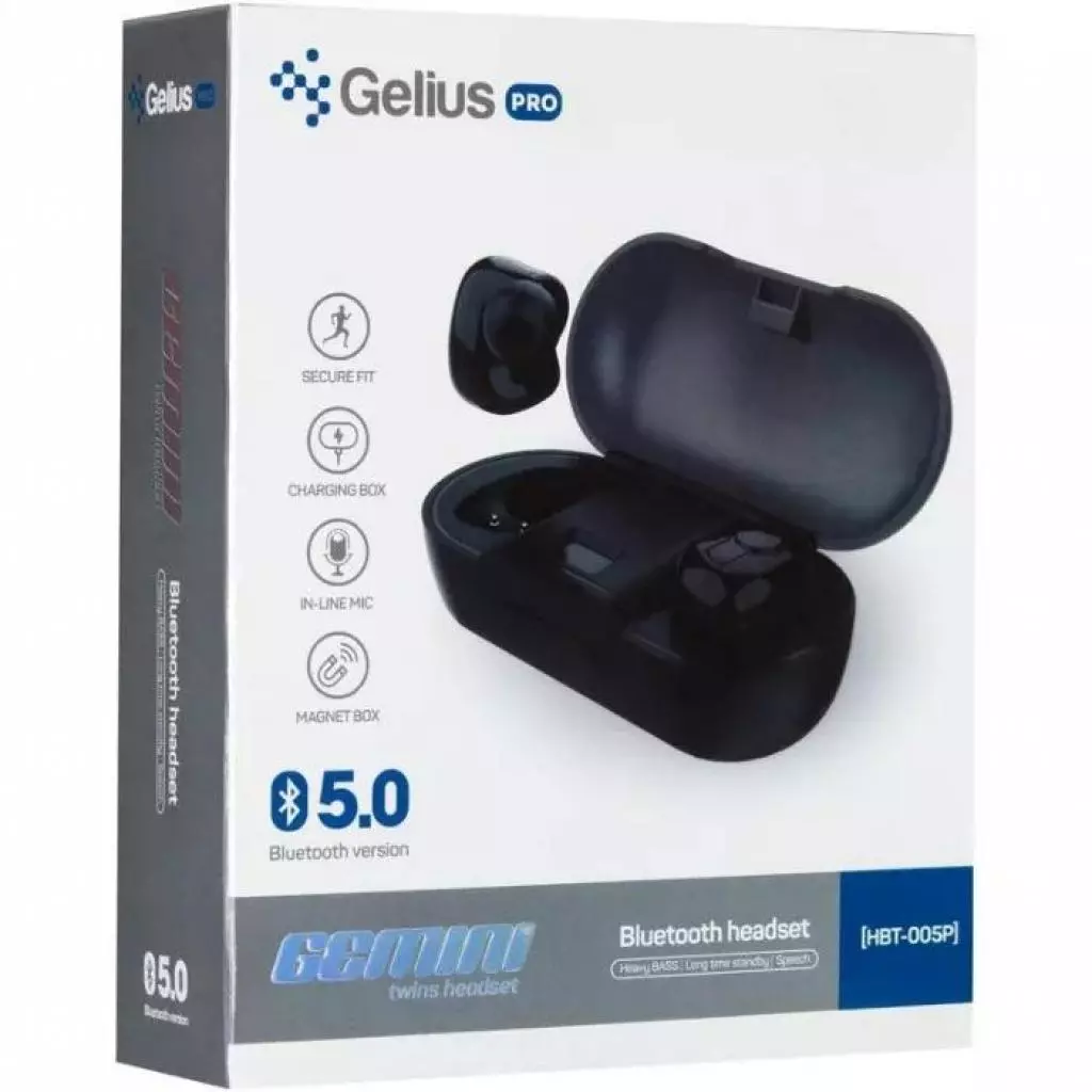 Наушники Gelius Pro Twins Gemini (HBT-005P Black) - 5 Наушники Gelius Pro Twins Gemini (HBT-005P Black) - 5