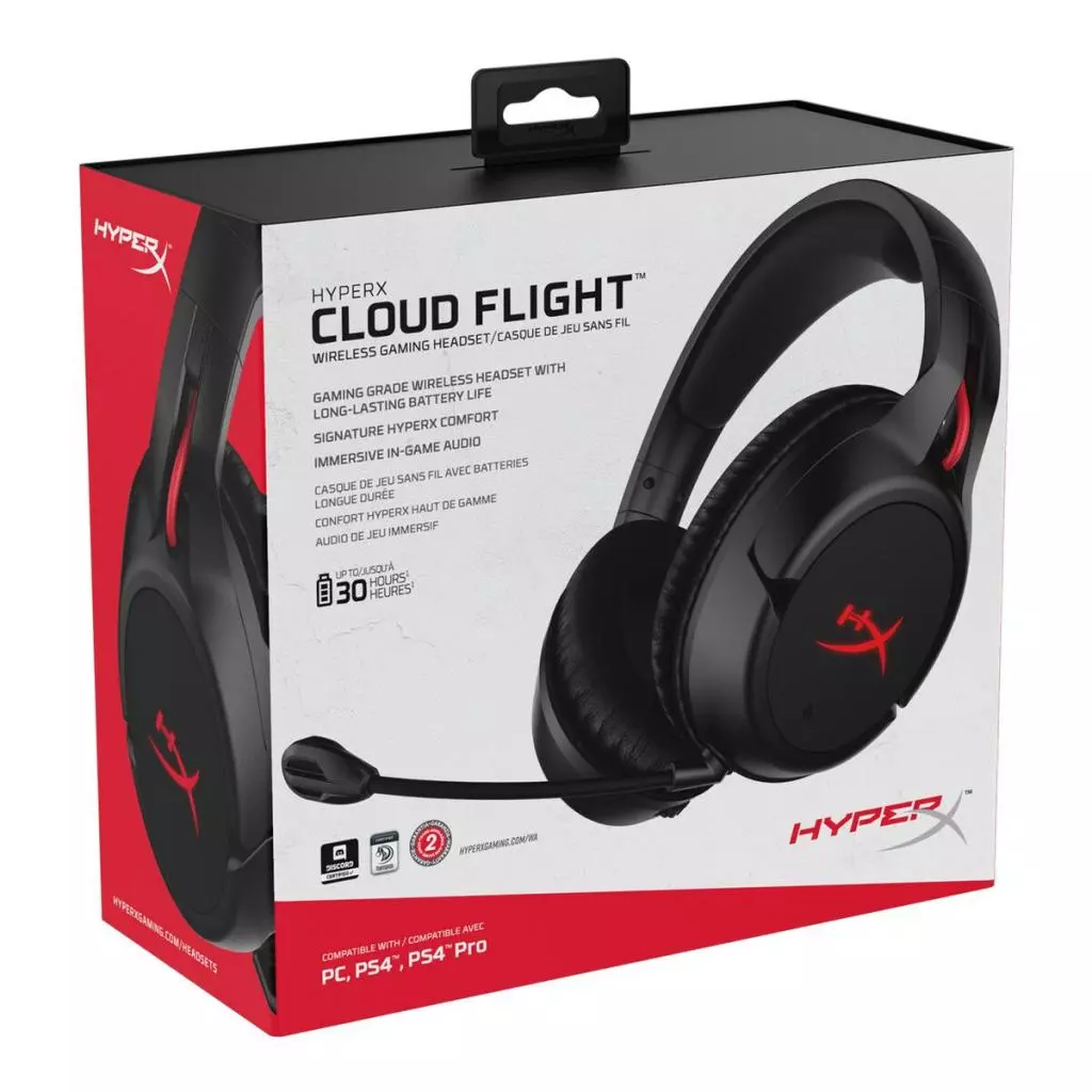 Наушники HyperX Cloud Flight Wireless Gaming Headset for PC/PS4 Black (HX-HSCF-BK/EM) - 11 Наушники HyperX Cloud Flight Wireless Gaming Headset for PC/PS4 Black (HX-HSCF-BK/EM) - 11