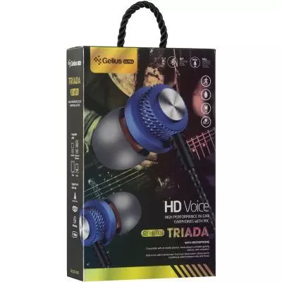 Наушники Gelius Ultra Triada Blue (GL-HB-009U Blue) - 4 Наушники Gelius Ultra Triada Blue (GL-HB-009U Blue) - 4