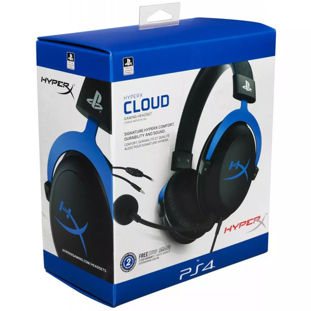 Наушники HyperX Cloud for PS4 Black/Blue (HX-HSCLS-BL/EM) - 4 Наушники HyperX Cloud for PS4 Black/Blue (HX-HSCLS-BL/EM) - 4
