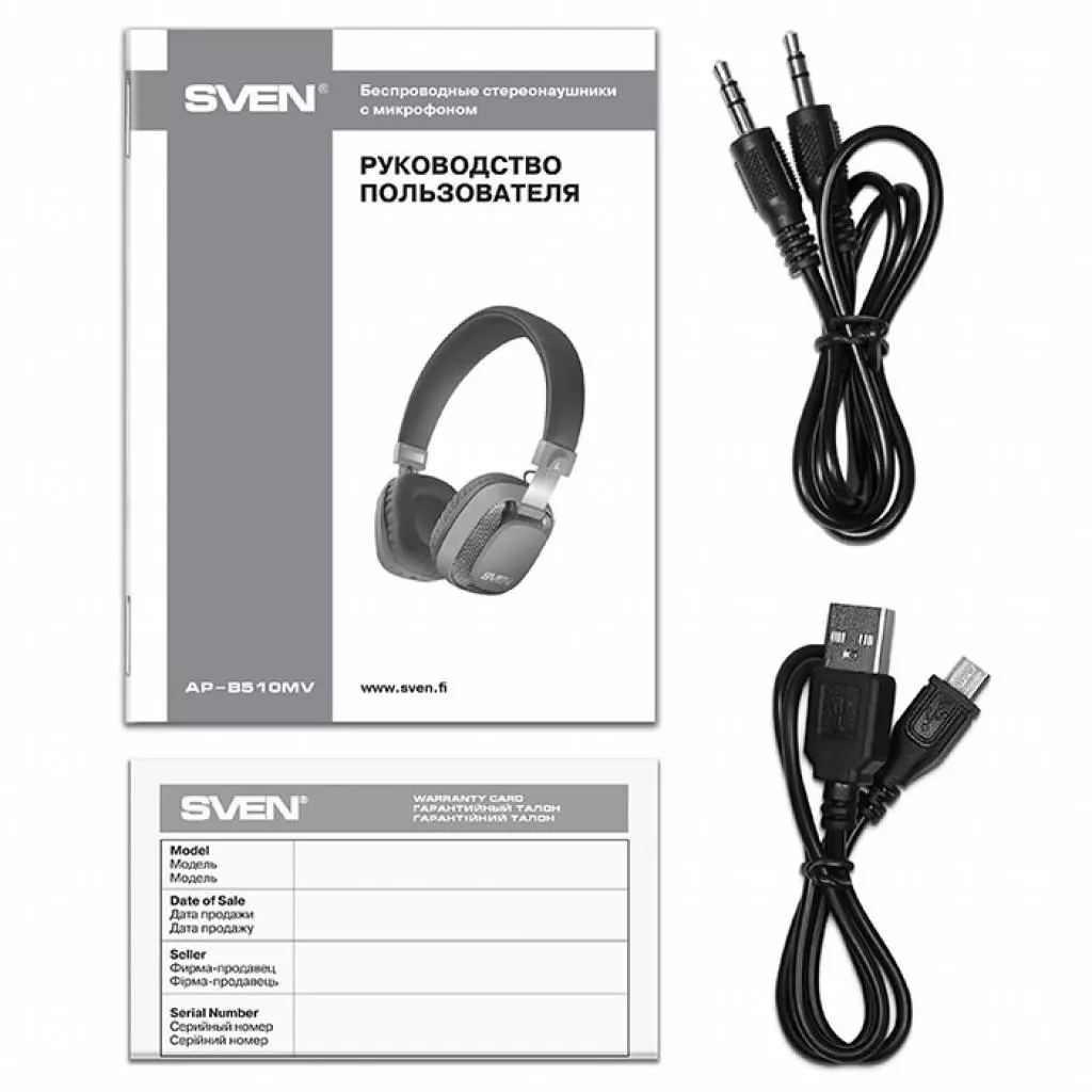 Наушники Sven AP-B510MV Black Bluetooth (AP-B510MV black) - 6 Наушники Sven AP-B510MV Black Bluetooth (AP-B510MV black) - 6
