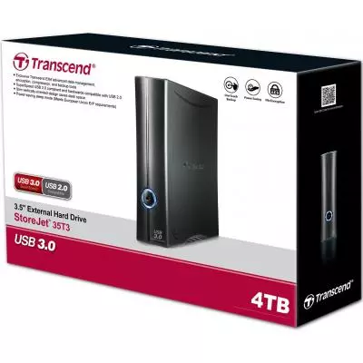 Внешний жесткий диск 3.5" 4TB Transcend (TS4TSJ35T3) - 3