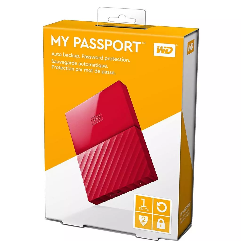 Внешний жесткий диск 2.5" 1TB WD (WDBYNN0010BRD-WESN) - 3 Внешний жесткий диск 2.5" 1TB WD (WDBYNN0010BRD-WESN) - 3
