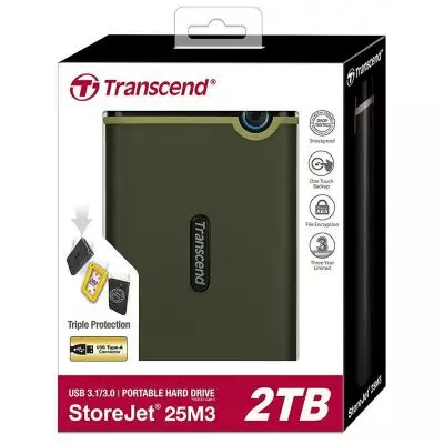 Внешний жесткий диск 2.5" 2TB Transcend (TS2TSJ25M3G) - 4 Внешний жесткий диск 2.5" 2TB Transcend (TS2TSJ25M3G) - 4