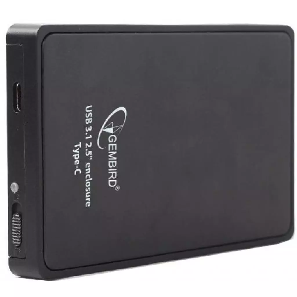 Карман внешний Gembird 2.5", USB3.1,Type-C, черный (EE2-U31S-1) - 1