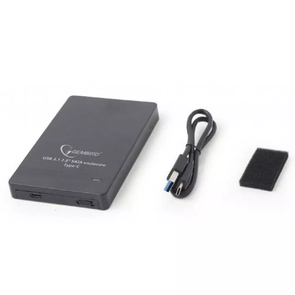Карман внешний Gembird 2.5", USB3.1,Type-C, черный (EE2-U31S-2) - 6 Карман внешний Gembird 2.5", USB3.1,Type-C, черный (EE2-U31S-2) - 6