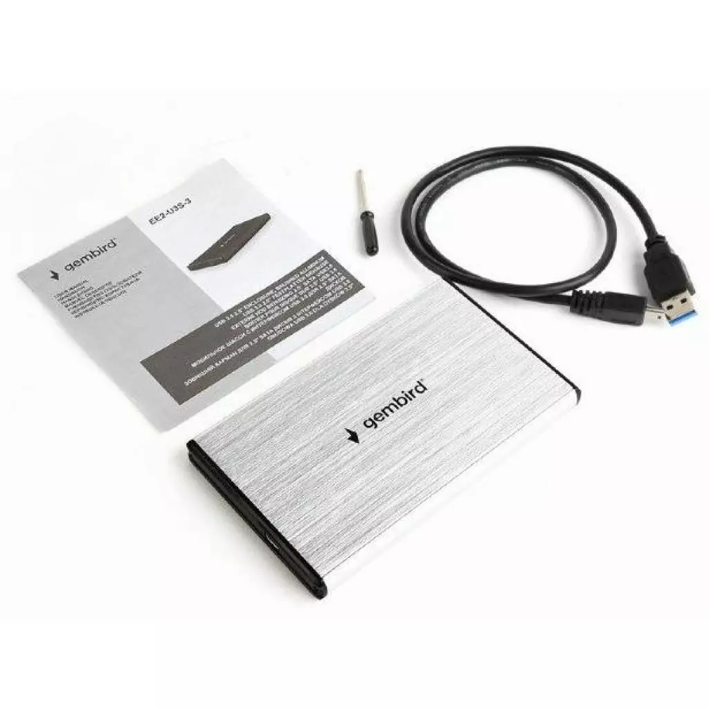 Карман внешний Gembird 2.5" USB3.0 silver (EE2-U3S-3-S) - 4