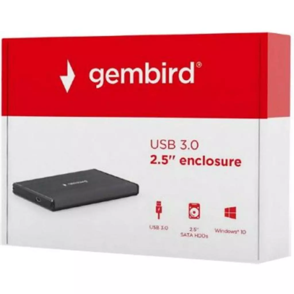 Карман внешний Gembird 2.5" USB3.0 black (EE2-U3S-3) - 5 Карман внешний Gembird 2.5" USB3.0 black (EE2-U3S-3) - 5