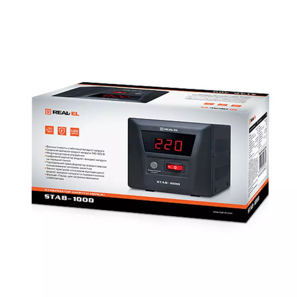 Стабилизатор REAL-EL STAB-1000 (EL122400003) - 3 Стабилизатор REAL-EL STAB-1000 (EL122400003) - 3