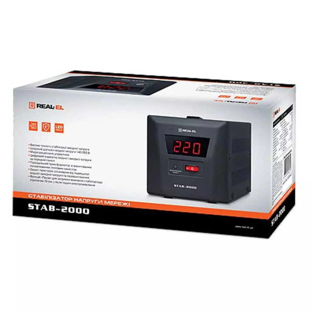 Стабилизатор REAL-EL STAB-2000 (EL122400009) - 1