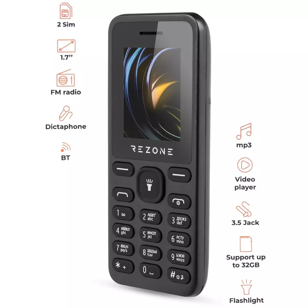 Мобильный телефон Rezone A170 Point Black - 1 Мобильный телефон Rezone A170 Point Black - 1