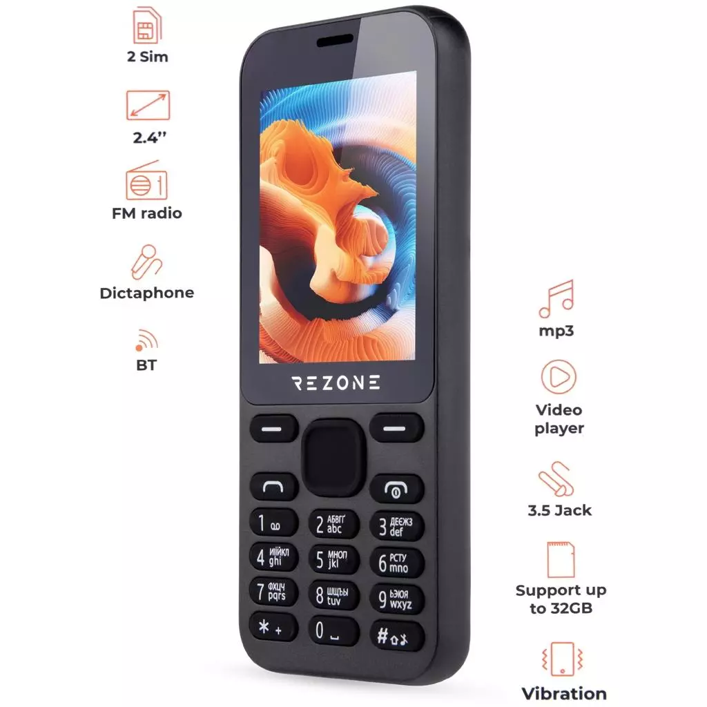 Мобильный телефон Rezone A240 Experience Black - 1