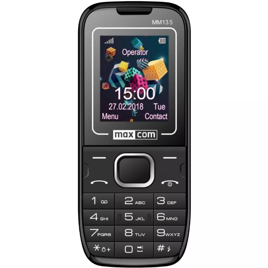 Мобильный телефон Maxcom MM135 Black-Blue