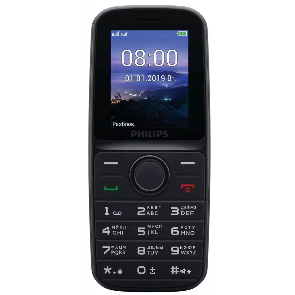 Мобильный телефон Philips Xenium E109 Black