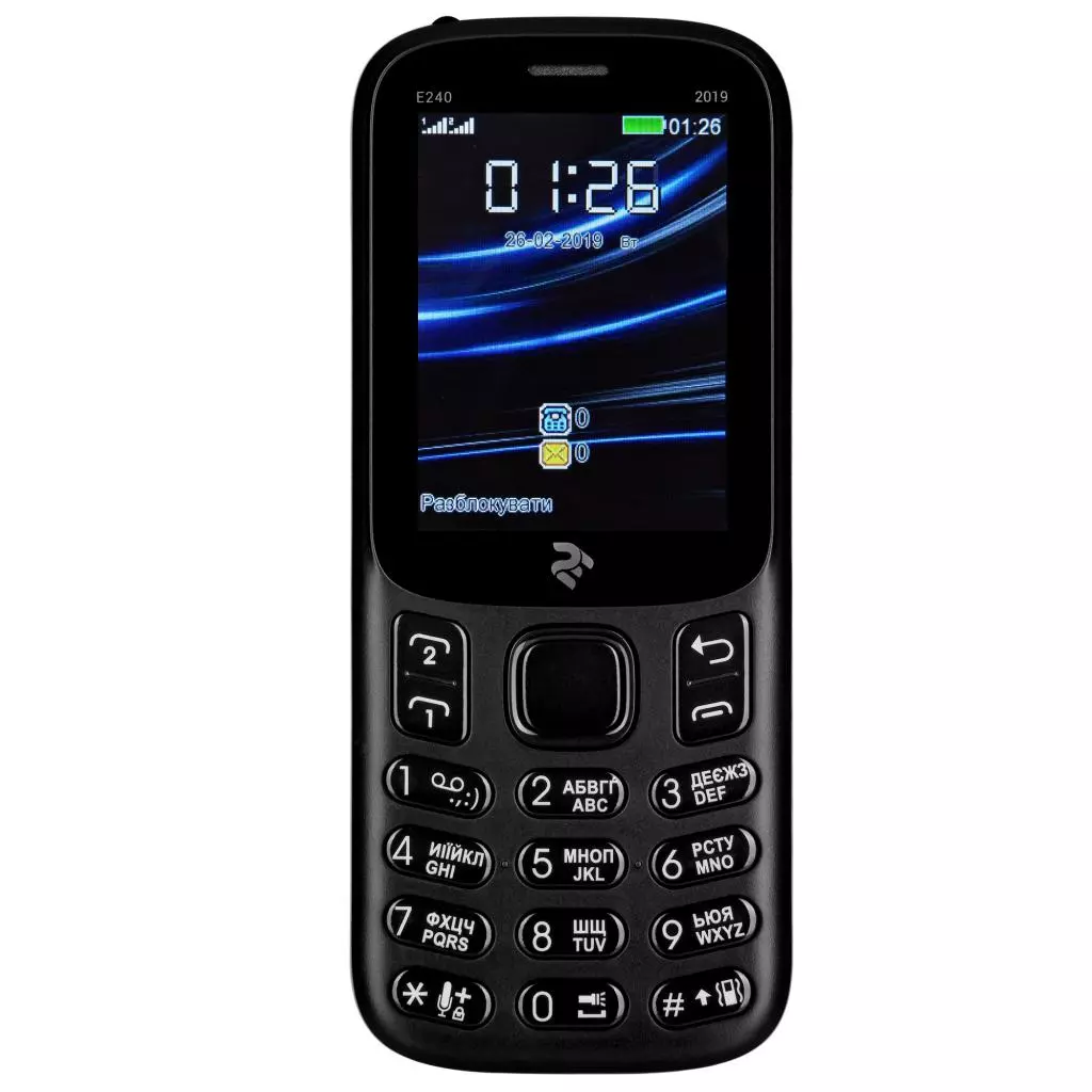 Мобильный телефон 2E E240 2019 Black (680576169990)