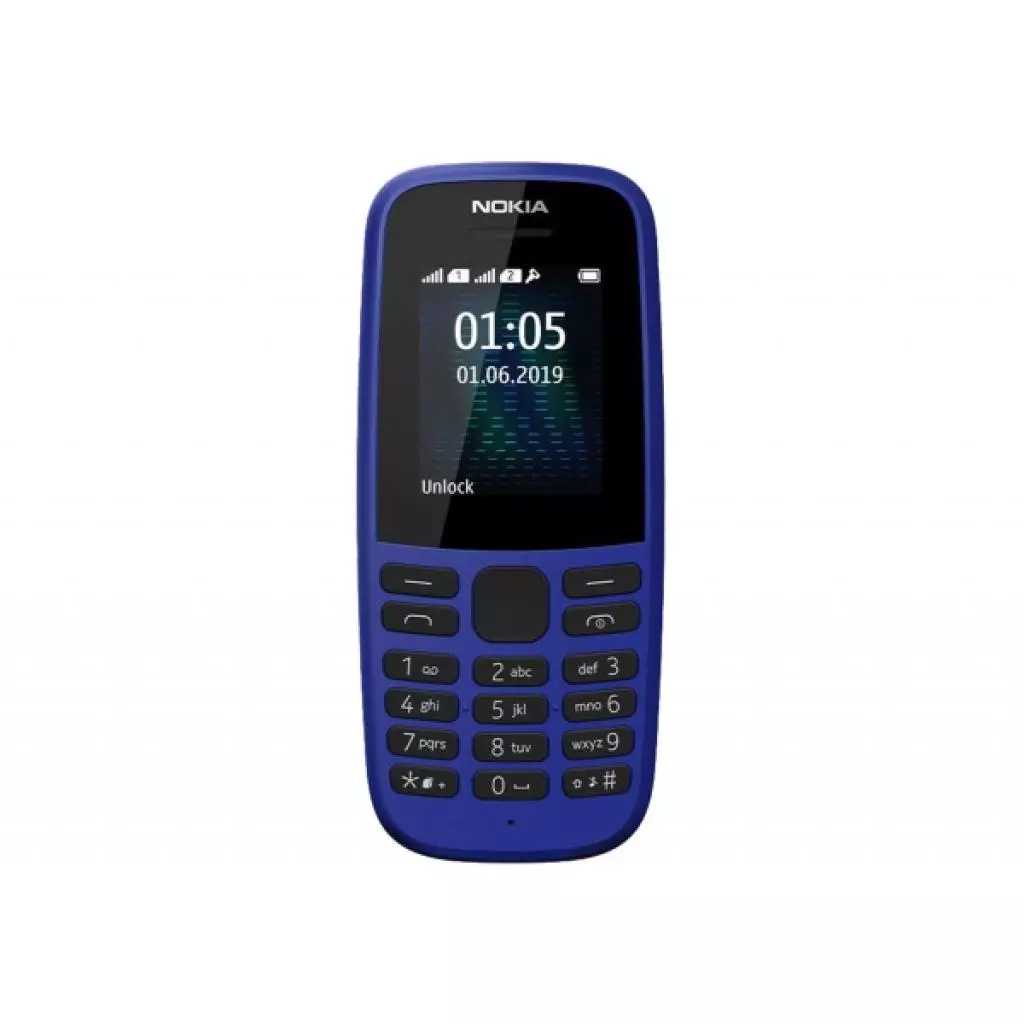 Мобильный телефон Nokia 105 SS 2019 Blue (16KIGL01A13) - 1 Мобильный телефон Nokia 105 SS 2019 Blue (16KIGL01A13) - 1