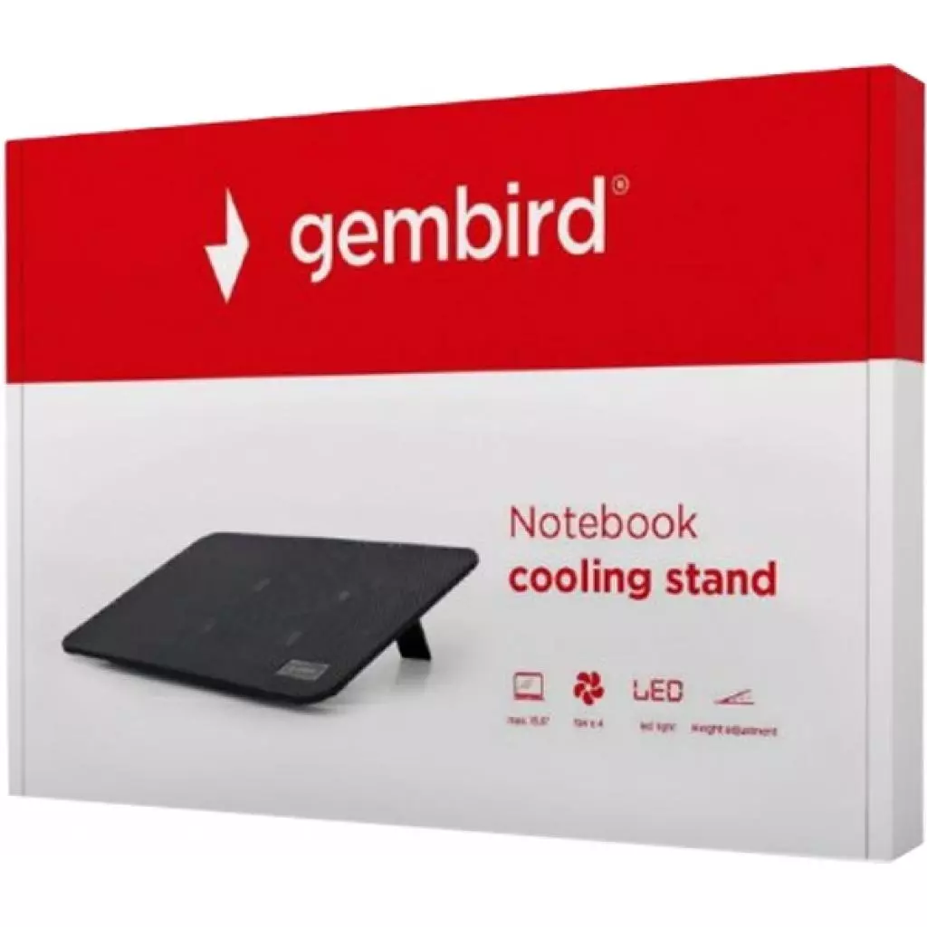 Подставка для ноутбука Gembird 15", 4x80 mm fan, black (NBS-4F15-01) - 3
