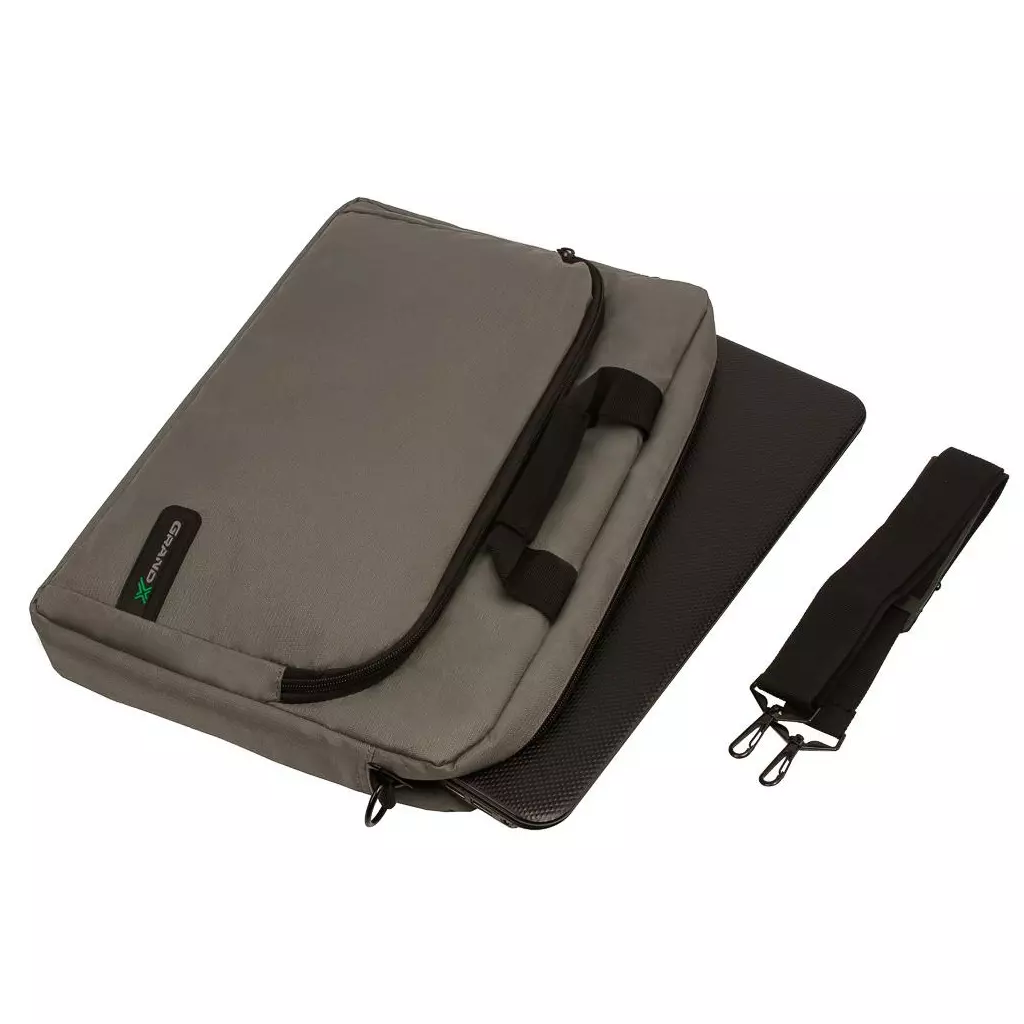 Сумка для ноутбука Grand-X 15.6'' SB-129 Grey Ripstop Nylon (SB-129G) - 4 Сумка для ноутбука Grand-X 15.6'' SB-129 Grey Ripstop Nylon (SB-129G) - 4