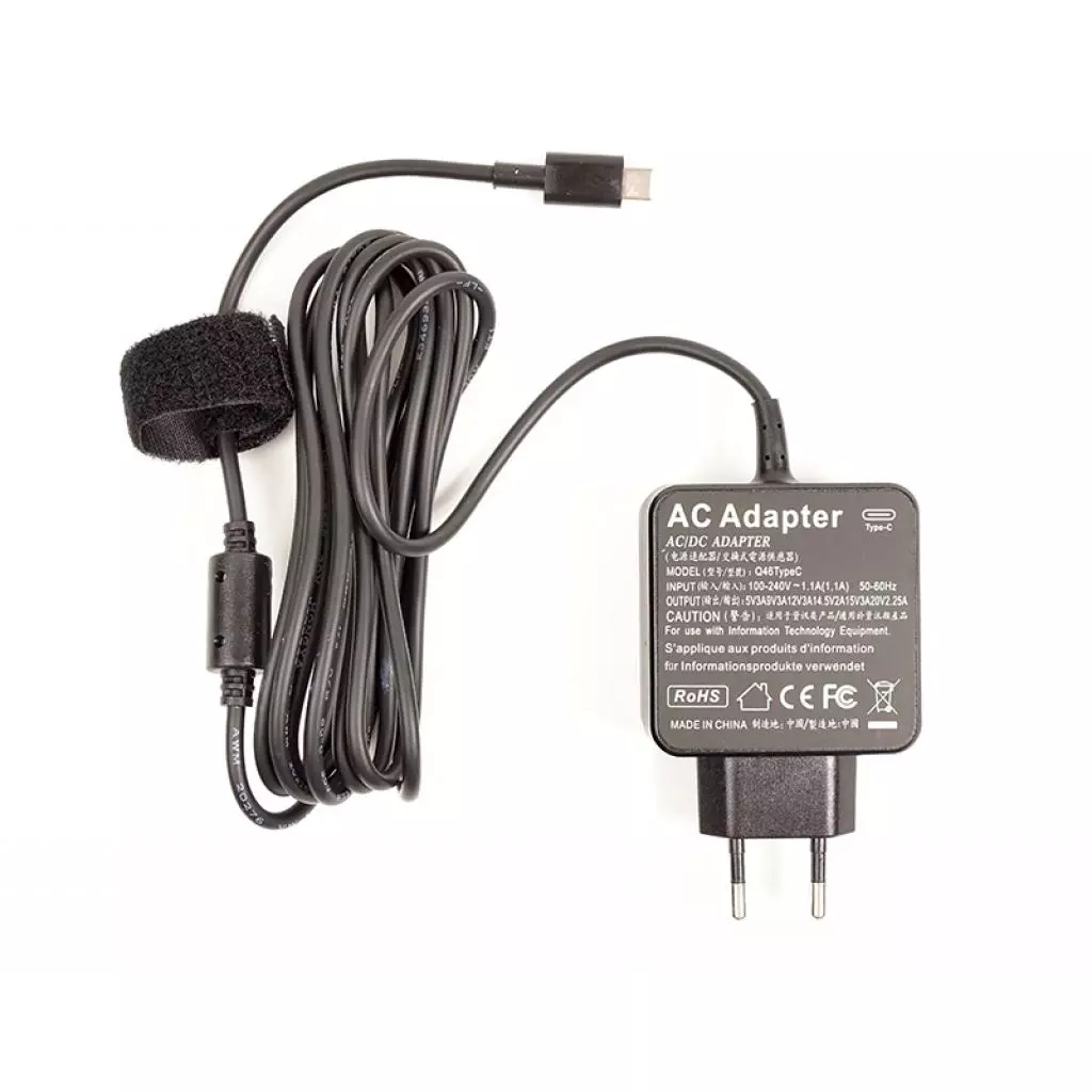 Блок питания к ноутбуку PowerPlant 45W Type-C Универсальный, 20V, 2.25A (NA700059) - 1 Блок питания к ноутбуку PowerPlant 45W Type-C Универсальный, 20V, 2.25A (NA700059) - 1