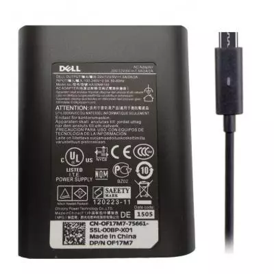 Блок питания к ноутбуку Dell 30W 20V, 1.5A + 12V, 2A + 5V, 2A, разъем USB Type C, Oval-ко (DA30NM150) - 1