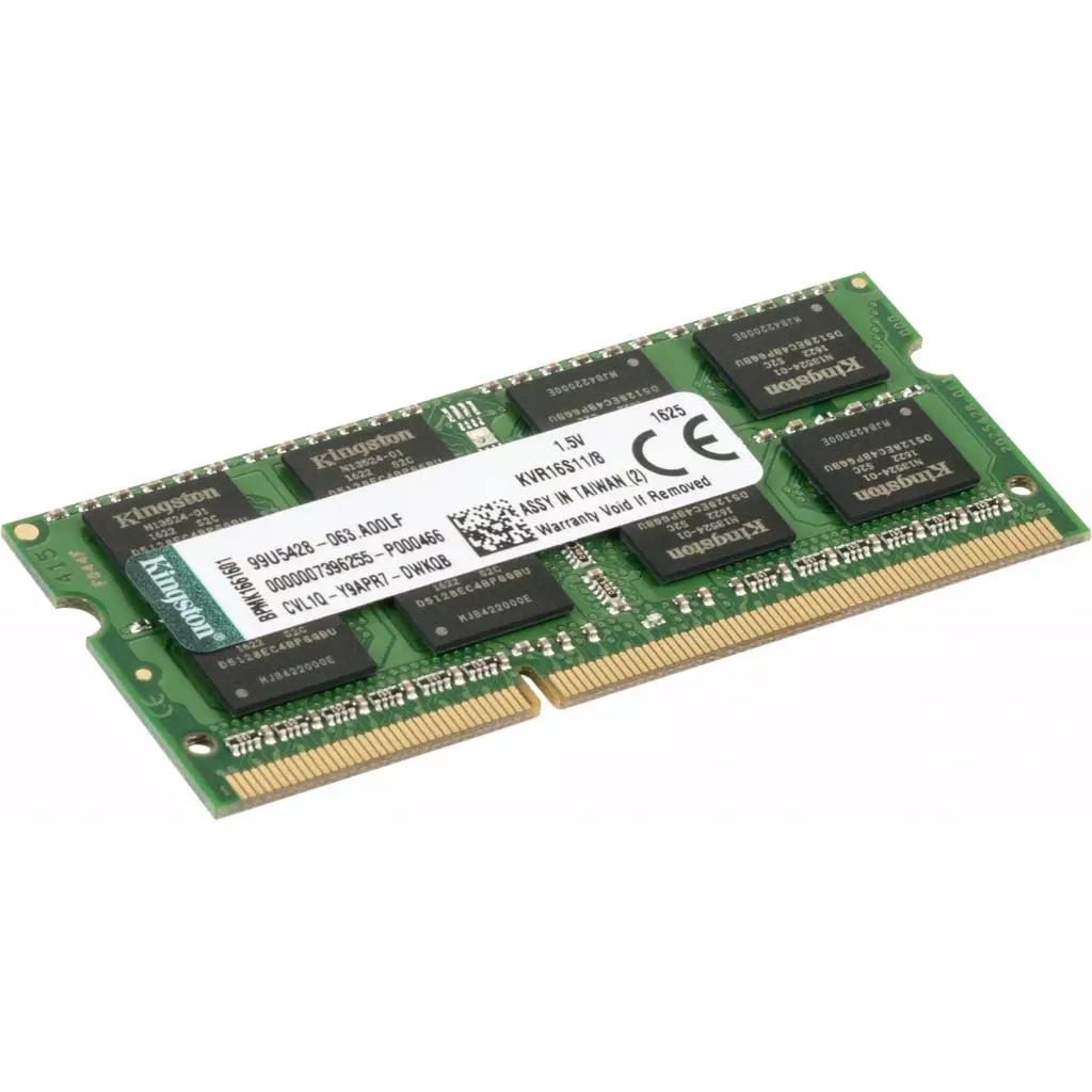 Модуль памяти для ноутбука SoDIMM DDR3 8GB 1600 MHz Kingston (KVR16S11/8) - 1 Модуль памяти для ноутбука SoDIMM DDR3 8GB 1600 MHz Kingston (KVR16S11/8) - 1