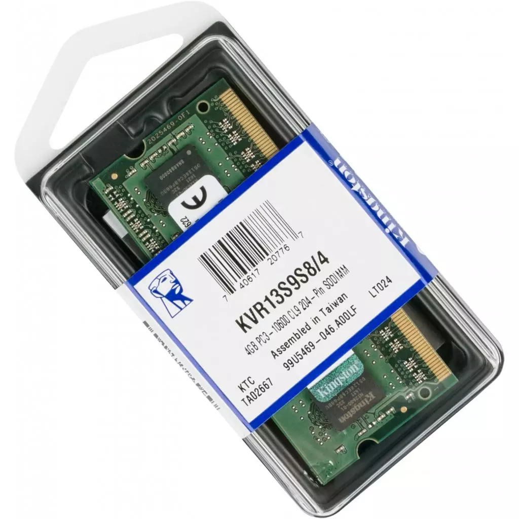 Модуль памяти для ноутбука SoDIMM DDR3 4GB 1333 MHz Kingston (KVR13S9S8/4) - 4