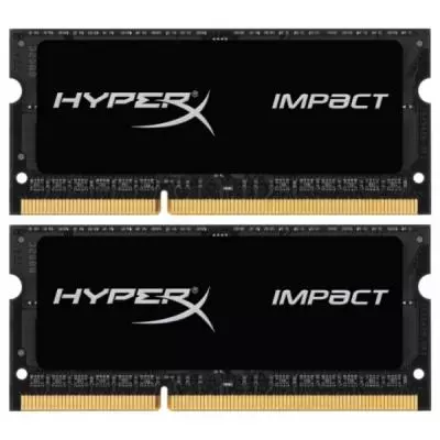 Модуль памяти для ноутбука SoDIMM DDR3L 16GB (2x8GB) 1866 MHz HyperX Impact Black Kingston Fury (ex.HyperX) (HX318LS11IBK2/16)
