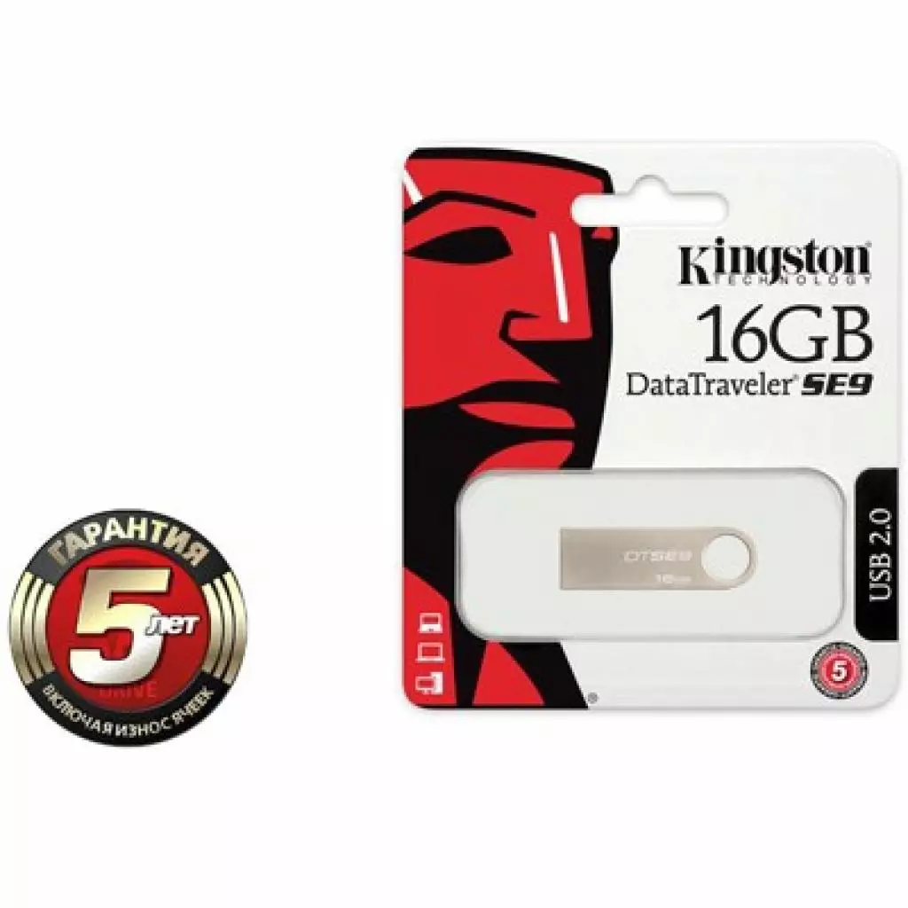 USB флеш накопитель Kingston 16Gb DataTraveler SE9 (DTSE9H/16GB) - 1