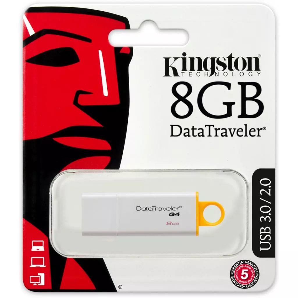 USB флеш накопитель Kingston 8Gb DataTraveler Generation 4 (DTIG4/8GB) - 2