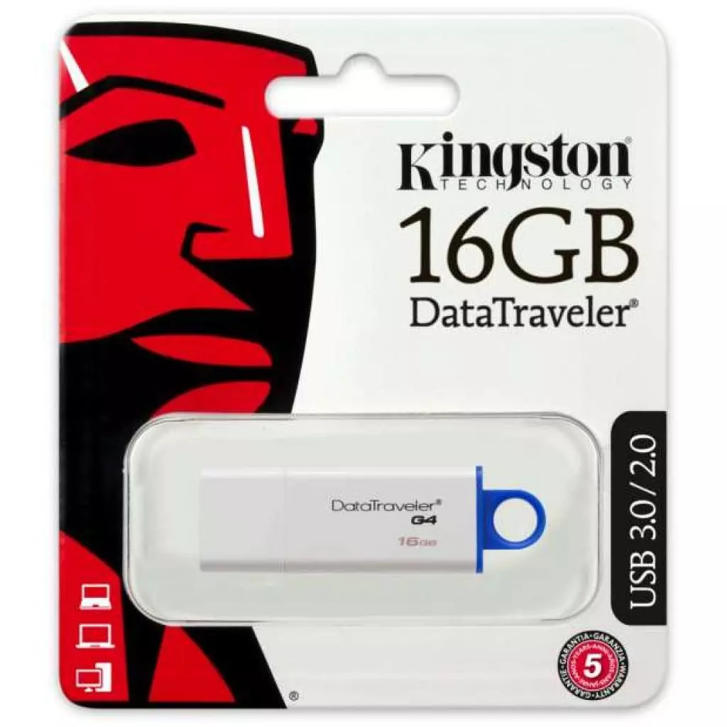 USB флеш накопитель Kingston 16Gb DataTraveler Generation 4 (DTIG4/16GB) - 2