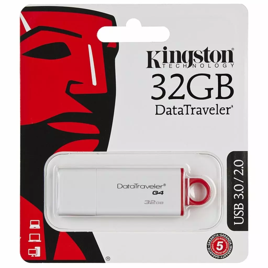 USB флеш накопитель Kingston 32Gb DataTraveler Generation 4 (DTIG4/32GB) - 2 USB флеш накопитель Kingston 32Gb DataTraveler Generation 4 (DTIG4/32GB) - 2