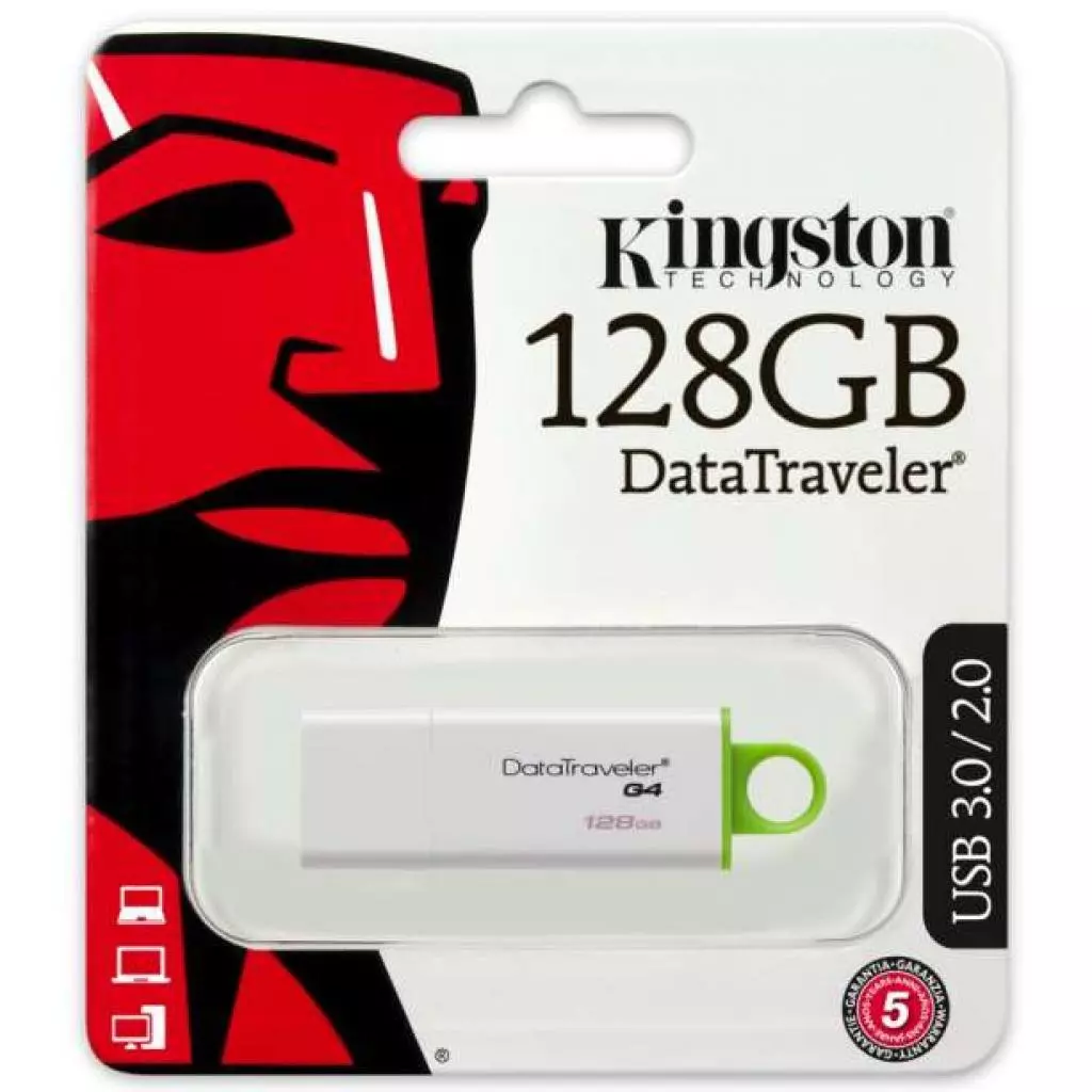 USB флеш накопитель Kingston 128Gb DataTraveler Generation 4 (DTIG4/128GB) - 2 USB флеш накопитель Kingston 128Gb DataTraveler Generation 4 (DTIG4/128GB) - 2