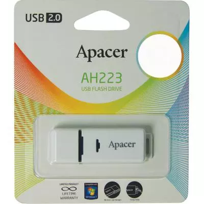 USB флеш накопитель Apacer 64GB AH223 White RP USB2.0 (AP64GAH223W-1) - 2 USB флеш накопитель Apacer 64GB AH223 White RP USB2.0 (AP64GAH223W-1) - 2