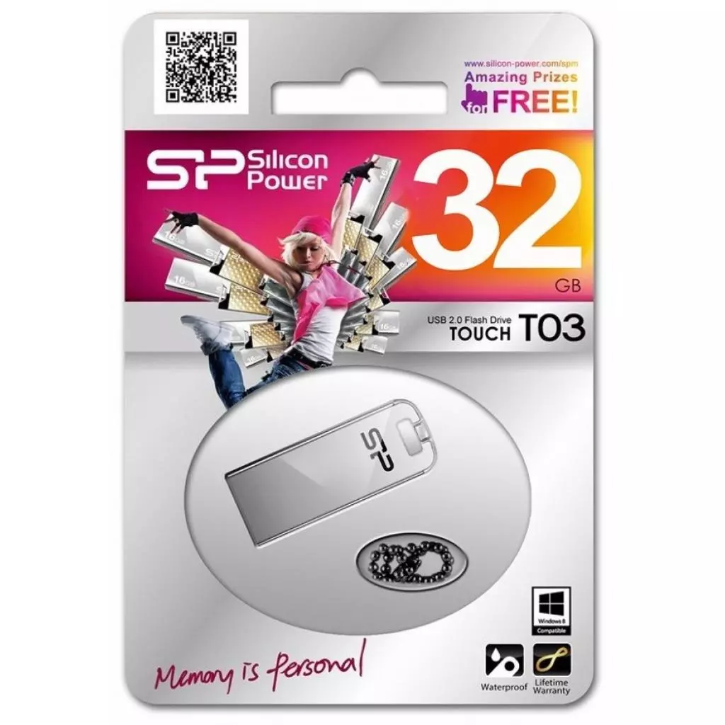 USB флеш накопитель Silicon Power Touch T03 32GB Transparent (SP032GBUF2T03V1F) - 2
