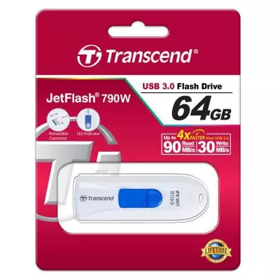 USB флеш накопитель Transcend 64GB JetFlash 790 USB 3.0 (TS64GJF790W) - 4