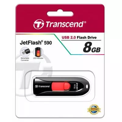 USB флеш накопитель Transcend 8GB JetFlash 590 USB 2.0 (TS8GJF590K) - 4
