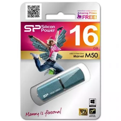 USB флеш накопитель Silicon Power 16GB MARVEL M50 USB 3.0 (SP016GBUF3M50V1B) - 2