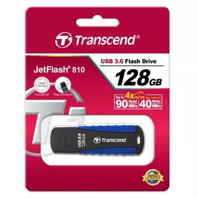 USB флеш накопитель Transcend 128GB JetFlash 810 Rugged USB 3.0 (TS128GJF810) - 3