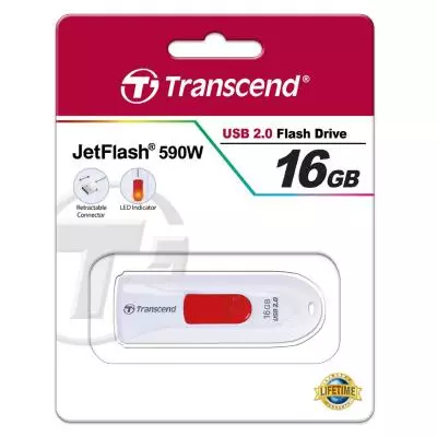 USB флеш накопитель Transcend 16GB JetFlash 590 White USB 2.0 (TS16GJF590W) - 4 USB флеш накопитель Transcend 16GB JetFlash 590 White USB 2.0 (TS16GJF590W) - 4