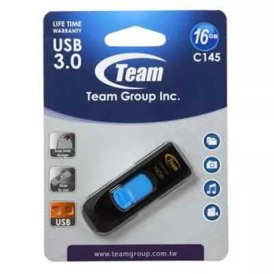 USB флеш накопитель Team 16Gb C145 Blue USB 3.0 (TC145316GL01) - 4 USB флеш накопитель Team 16Gb C145 Blue USB 3.0 (TC145316GL01) - 4