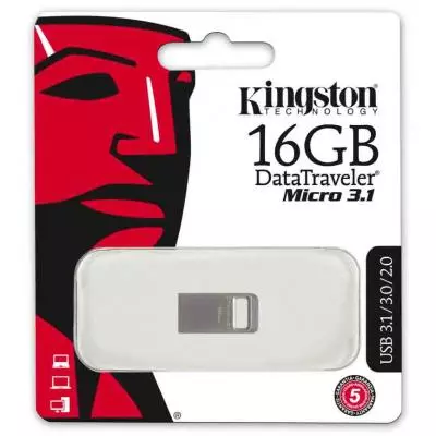 USB флеш накопитель Kingston 16Gb DT Micro USB 3.1 (DTMC3/16GB) - 2