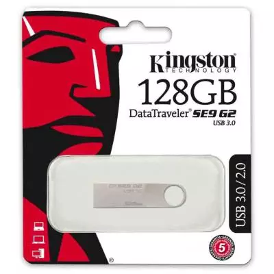 USB флеш накопитель Kingston 128Gb DataTraveler SE9 G2 USB 3.0 (DTSE9G2/128GB) - 3
