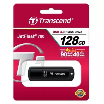 USB флеш накопитель Transcend 128GB JetFlash 700 USB 3.0 (TS128GJF700) - 3