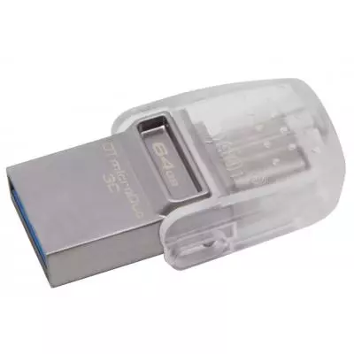 USB флеш накопитель Kingston 64GB DataTraveler microDuo 3C USB 3.1 (DTDUO3C/64GB) - 2 USB флеш накопитель Kingston 64GB DataTraveler microDuo 3C USB 3.1 (DTDUO3C/64GB) - 2