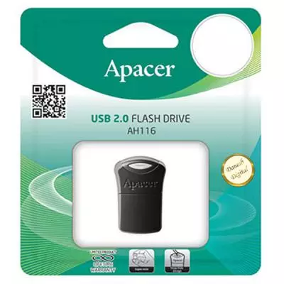 USB флеш накопитель Apacer 16GB AH116 Black USB 2.0 (AP16GAH116B-1) - 2 USB флеш накопитель Apacer 16GB AH116 Black USB 2.0 (AP16GAH116B-1) - 2