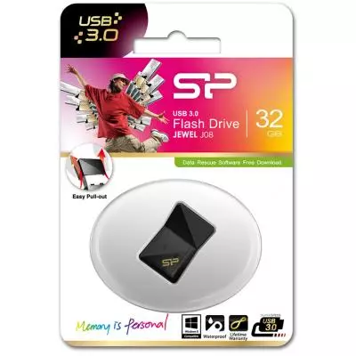 USB флеш накопитель Silicon Power 32GB Jewel J08 Black USB 3.0 (SP032GBUF3J08V1K) - 4 USB флеш накопитель Silicon Power 32GB Jewel J08 Black USB 3.0 (SP032GBUF3J08V1K) - 4