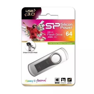 USB флеш накопитель Silicon Power 64GB Jewel J80 Titanium USB 3.0 (SP064GBUF3J80V1T) - 4 USB флеш накопитель Silicon Power 64GB Jewel J80 Titanium USB 3.0 (SP064GBUF3J80V1T) - 4