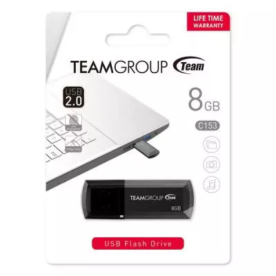 USB флеш накопитель Team 8GB C153 Black USB 2.0 (TC1538GB01) - 2 USB флеш накопитель Team 8GB C153 Black USB 2.0 (TC1538GB01) - 2